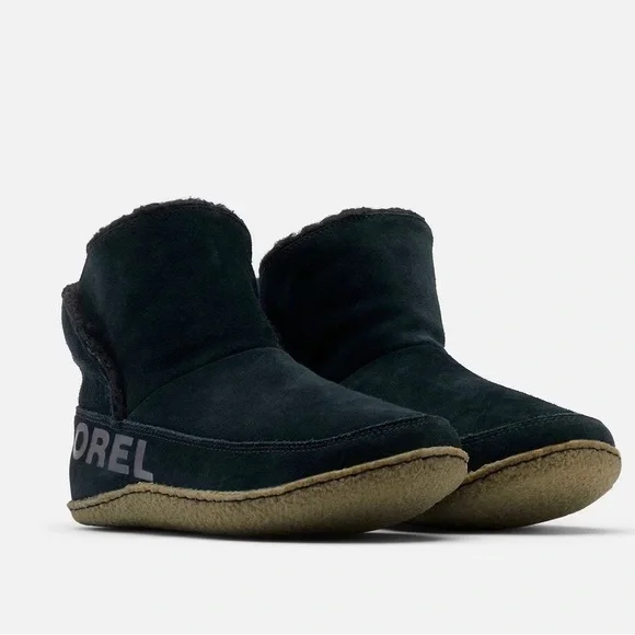 Sorel Sage Nakiska Faux Fur Lined Slipper Booties Size 8 - Picture 1 of 8